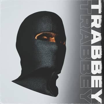 ROYAL cover: a black balaclava with an orange eye slit and the name set vertically