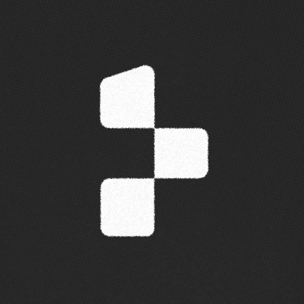 The checkered trabbey element in white on a dark grain
